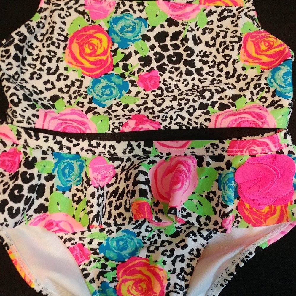 Flapdoodles Girls 2-peice Swimsuit 6X